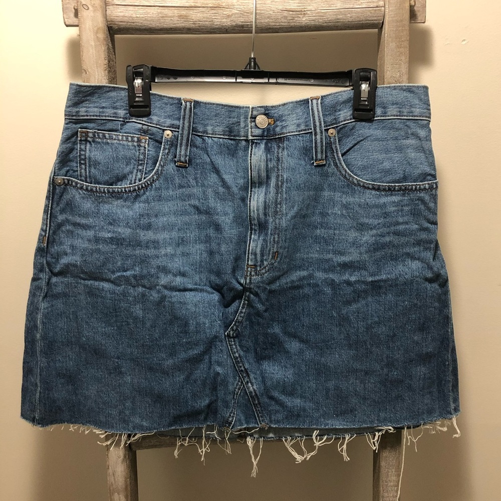 Madewell Ridge Denim A-Line Skirt